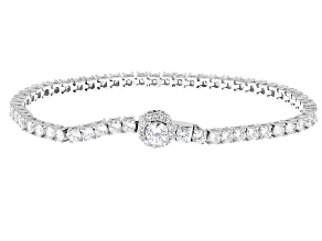 White Cubic Zirconia Platineve® Tennis Bracelet 10.81ctw