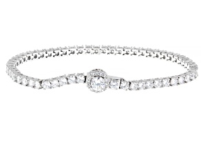 White Cubic Zirconia Platineve® Tennis Bracelet 10.81ctw