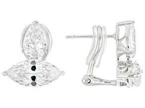 White Cubic Zirconia Platineve® Earrings 8.11ctw