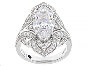 White Cubic Zirconia Platineve® Ring 6.98ctw
