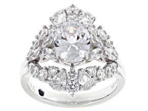 White Cubic Zirconia Platineve® Ring 5.99ctw
