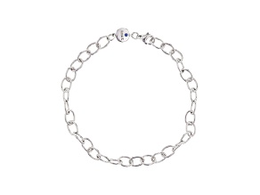Platineve Over Sterling Silver Charm Bracelet