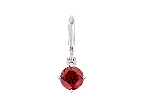 Red Cubic Zirconia Platineve Over Sterling Silver January Birthstone Charm 0.90ctw