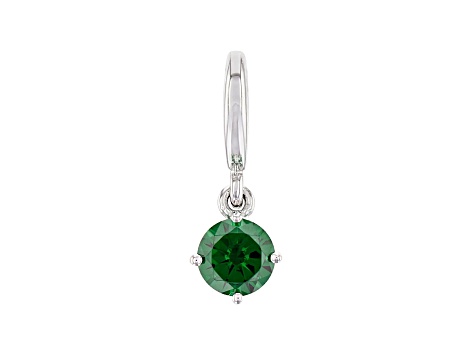 Green Cubic Zirconia Platineve Over Sterling Silver May Birthstone Charm 0.90ctw