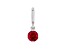 Lab Created Ruby Platineve Over Sterling Silver July Birthstone Charm 0.90ctw