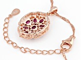 Raspberry Rhodolite 18K Rose Gold Over Sterling Silver Pendant With Chain 2.07ctw