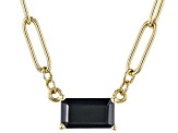 Black Spinel 18k Yellow Gold Over Sterling Silver Necklace 1.50ct