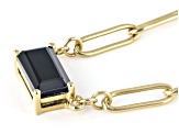 Black Spinel 18k Yellow Gold Over Sterling Silver Necklace 1.50ct