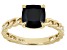 Black Spinel 18k Yellow Gold Over Sterling Silver Ring 2.13ct