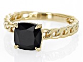 Black Spinel 18k Yellow Gold Over Sterling Silver Ring 2.13ct