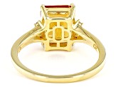 Madeira Citrine 18k Yellow Gold Over Sterling Silver Ring 3.11ctw