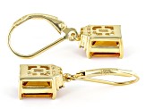 Madeira Citrine 18k Yellow Gold Over Sterling Silver Earrings 2.60ctw