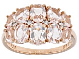 Peach Morganite 18k Rose Gold Over Sterling Silver Ring 2.31ctw