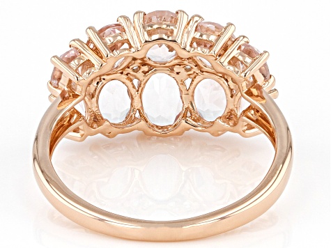 Peach Morganite 18K Rose Gold Over Sterling Silver Ring 2.31ctw