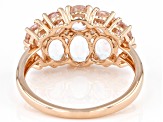 Peach Morganite 18k Rose Gold Over Sterling Silver Ring 2.31ctw