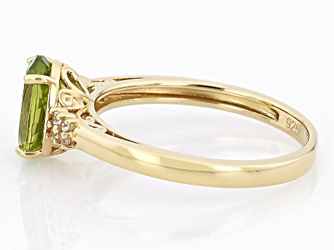 Green Peridot 18k Yellow Gold Over Sterling Silver Ring 1.75ctw