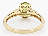 Green Peridot 18k Yellow Gold Over Sterling Silver Ring 1.75ctw