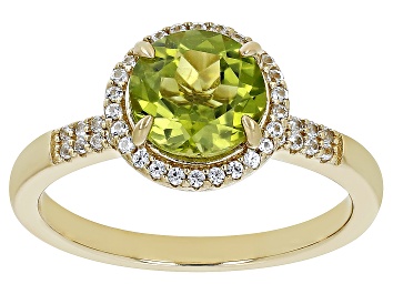 Picture of Green Peridot 18k Yellow Gold Over Sterling Silver Ring 2.16ctw