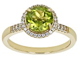 Green Peridot 18k Yellow Gold Over Sterling Silver Ring 2.16ctw