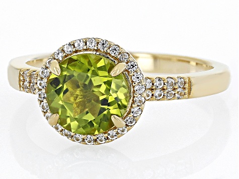 Green Peridot 18k Yellow Gold Over Sterling Silver Ring 2.16ctw