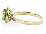 Green Peridot 18k Yellow Gold Over Sterling Silver Ring 2.16ctw