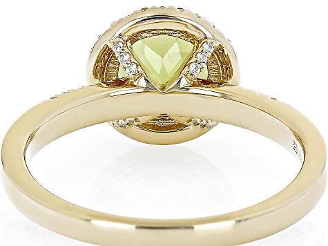 Green Peridot 18k Yellow Gold Over Sterling Silver Ring 2.16ctw