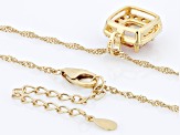 Multi Color Quartz 18k Yellow Gold Over Silver Pendant with Chain 2.69ctw