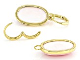 Pink Conch Shel 18k Yellow Gold Over Sterling Silver Earrings