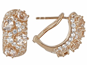 Peach Morganite 18k Rose Gold Over Sterling Silver Earrings 3.33ctw