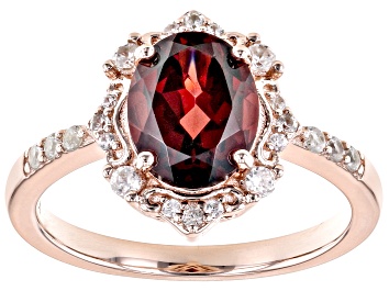 Picture of Red Garnet 18k Rose Gold Over Sterling Silver Ring 2.39ctw