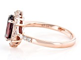 Red Garnet 18k Rose Gold Over Sterling Silver Ring 2.39ctw