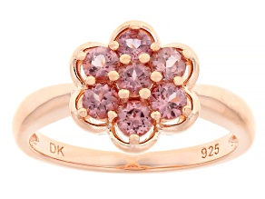 Color Shift Garnet 18k Rose Gold Over Sterling Silver Ring 1.01ctw