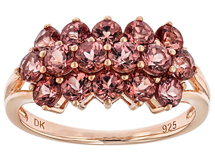 Pink Color Shift Garnet 18k Rose Gold Over Sterling Silver