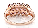 Pink Color Shift Garnet 18k Rose Gold Over Sterling Silver Ring 2.31ctw ...