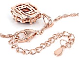 Red Garnet 18k Rose Gold Over Sterling Silver Pendant With Chain 2.29ctw