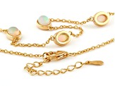 Ethiopian Opal 18k Yellow Gold Over Sterling Silver Necklace 3.21ctw