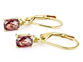 Red Garnet 18k Yellow Gold Over Sterling Silver Earrings 0.90ctw
