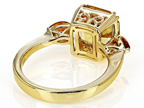 Yellow Citrine 18k Yellow Gold Over Sterling Silver Ring 4.48ctw