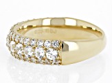 White Zircon 18k Yellow Gold Over Sterling Silver Anniversary Band Ring 1.86ctw