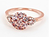 Pink Color Shift Garnet 18k Rose Gold Over Sterling Silver Ring 0.87ctw