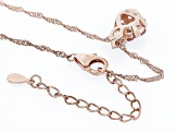 Pink Color Shift Garnet 18k Rose Gold Over Sterling Silver Pendant With Chain 0.87ctw