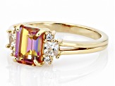 Multi Color Northern Lights™ Quartz 18k Yellow Gold Over Sterling Silver Ring 1.66ctw