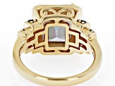 Green Mystic Topaz® 18k Yellow Gold Over Sterling Silver Ring 5.62ctw