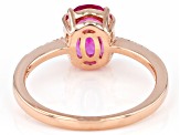 Pink Lab Created Sapphire 18k Rose Gold Over Sterling Silver Ring 2.00ctw