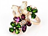 Green Chrome Diopside 18k Rose Gold Over Sterling Silver Ring 2.23ctw