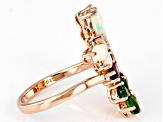 Green Chrome Diopside 18k Rose Gold Over Sterling Silver Ring 2.23ctw