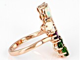 Green Chrome Diopside 18k Rose Gold Over Sterling Silver Ring 2.23ctw