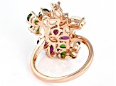 Green Chrome Diopside 18k Rose Gold Over Sterling Silver Ring 2.23ctw