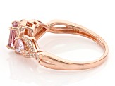 Pink Color Shift Garnet 18k Rose Gold Over Sterling Silver Ring 1.44ctw