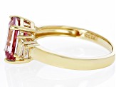 Pink Topaz 18k Yellow Gold Over Sterling Silver Ring 2.62ctw